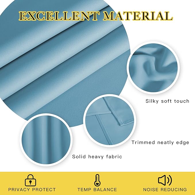 NICETOWN Sliding Door Window Treatment Blackout Patio Door Curtain Panels - Image 2