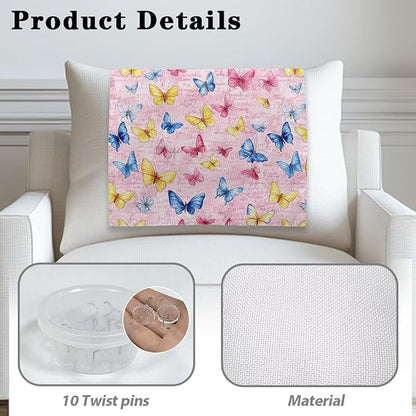 Headrest Cover for Recliner Chairs Pink Butterfly Wear Resistant Couch Headrest - Image 4