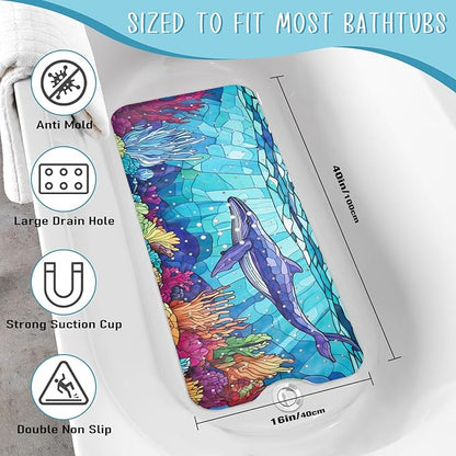 EAN Animals Bathtub Mat Non Slip, Sea Baby Bath Mat - Image 3