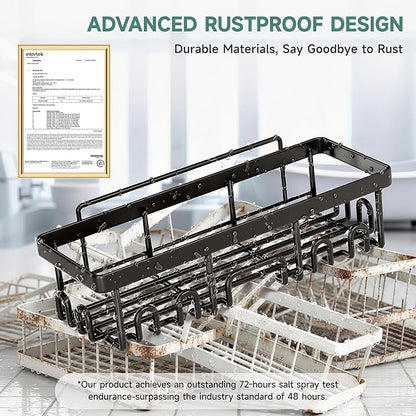 Veken Shower Caddy 6-Pack, Advanced Rustproof Design, No Drilling Adhesive - Image 4