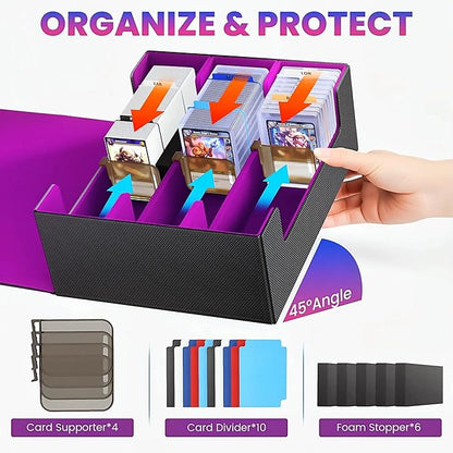 Card Storage Box For Trading Cards 1800+, Card Deck Box - Image 7