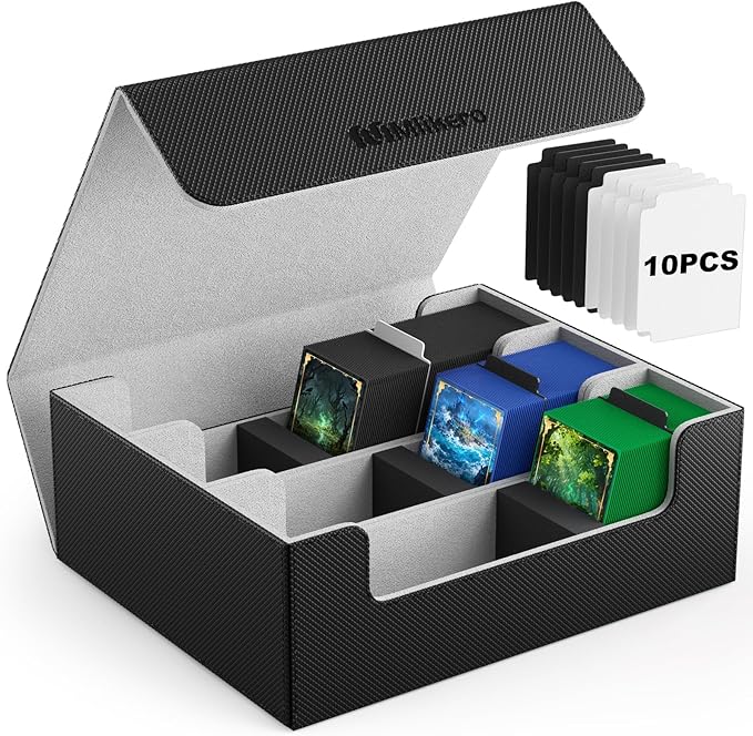 Mlikero Card Deck Case for Trading Cards 1800+, Trading Card Storage Box by Mlikero
