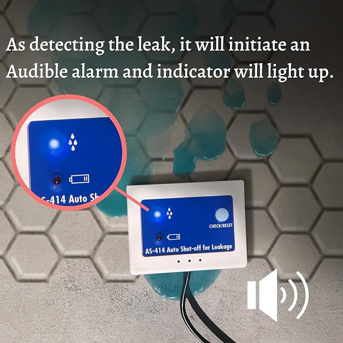 Water Leak Detector with Sensor Alarm, Power Insufficient Detection, Auto - Image 4