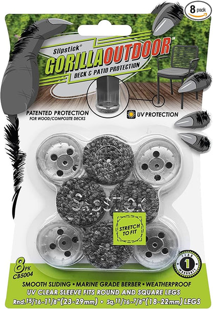 Slipstick GorillaOutdoor Berber Furniture Feet Pads by Slipstick
