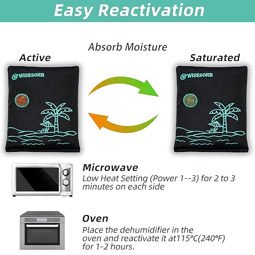 500g x 2pcs Rechargeable Desiccant Packs, Reusable Car Dehumidifier, Microwave - Image 4
