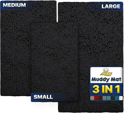 Muddy Mat® Pack of 3 Highly Absorbent Microfiber Dog Door Mat and Pet Rug by MuddyMat%C2%AE