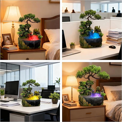 Tabletop Rockery Fountain Indoor Waterfall Bonsai Desktop Mini Rockery Water - Image 3