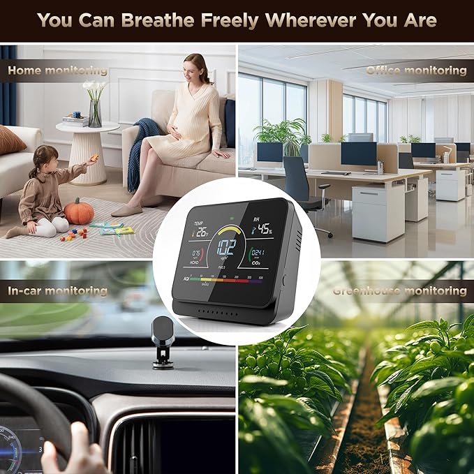 Xoopon Professional 13-in-1 Indoor Air Quality Monitor 6AQI - Image 9