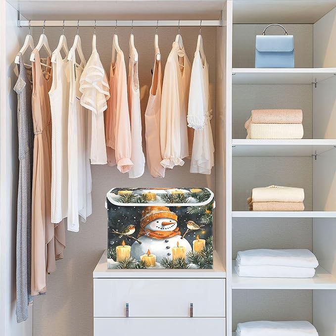 xigua Watercolor Snowman Storage Bins - Image 6