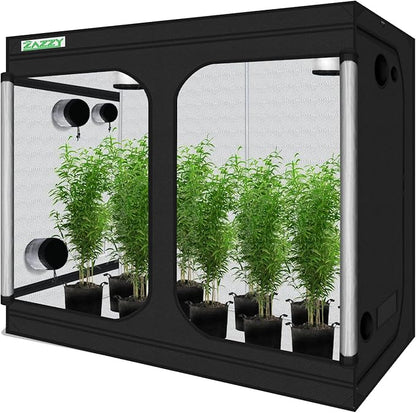 zazzy Grow Tent, 96“x48 x78 Plant Growing Tents 600D Mylar Hydroponic Indoor by Zazzy