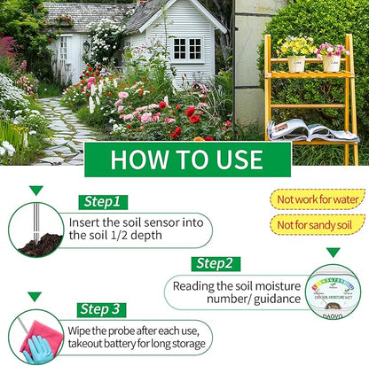 Soil Moisture Meter, Plants Moisture Meter Upgraded-Large Screen-Soil Hygrometer - Image 5