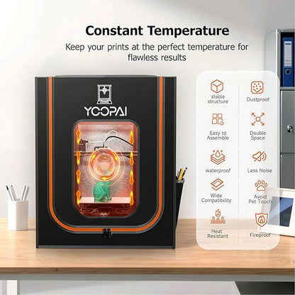 3D Printer Enclosure with LED Light, Fireproof Dustproof Tent Constant - Image 4