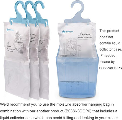 Moisture Absorber Refill Hanging Bags, 12 Pack – Calcium Chloride Dehumidifier - Image 3