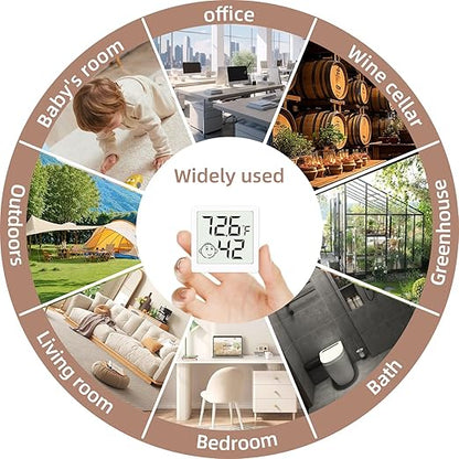 Mini Humidity Meter Hygrometer 6 Pack Room Thermometer Indoor Digital - Image 7