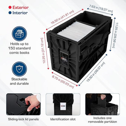 BCW Comic Bin, Acid Free Storage and Organizer, Heavy Duty Plastic, Includes - Image 5