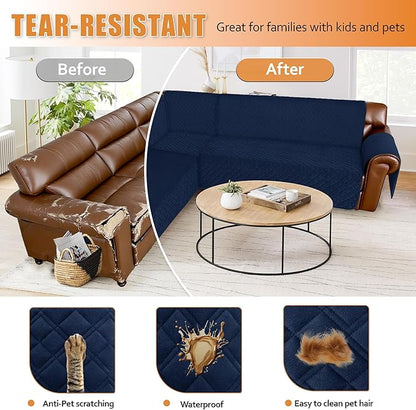 Arfntevss Waterproof Sectional Couch Covers L Shape Washable Velvet Sofa Cover - Image 7