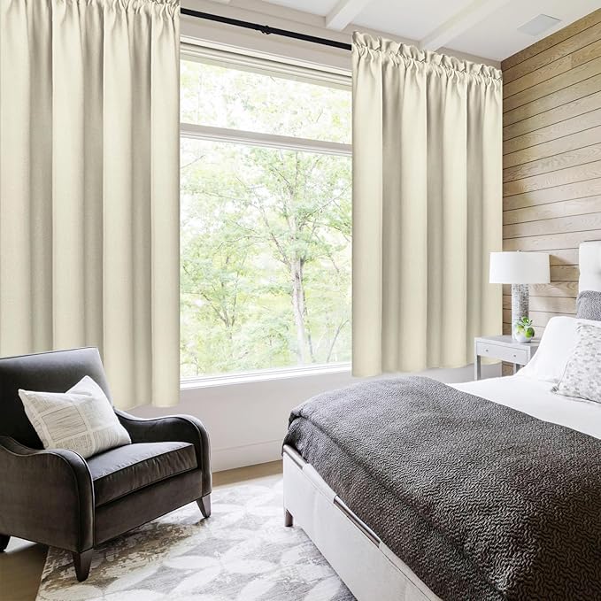 DWCN Blackout Curtains for Bedroom – Rod Pocket Thermal Insulated Noise - Image 2