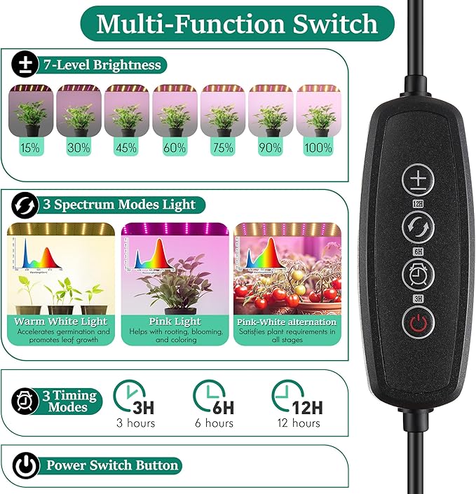 Meonum Mini Greenhouse with Grow Light, 47.2" L x 23.6" L x 23.6" W Portable - Image 6