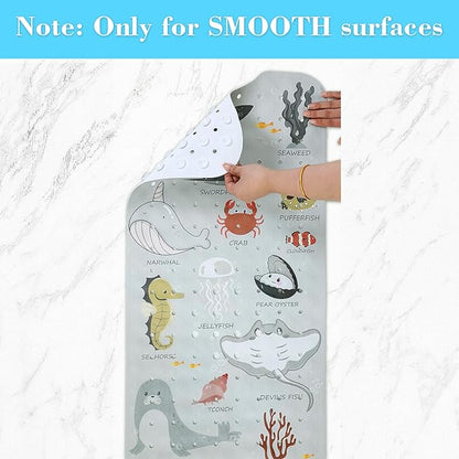 Bath Mat for Tub Non Slip, Machine Washable Anti-Slip Cartoon Baby Bathtub - Image 4