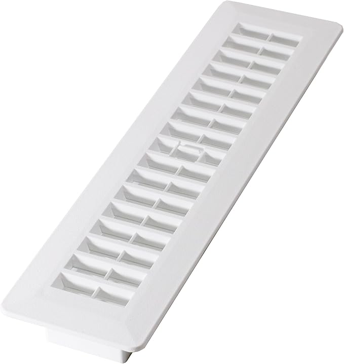 Decor Grates PL212-WH 2-Inch by 12-Inch Plastic Floor Register by DecorGrates