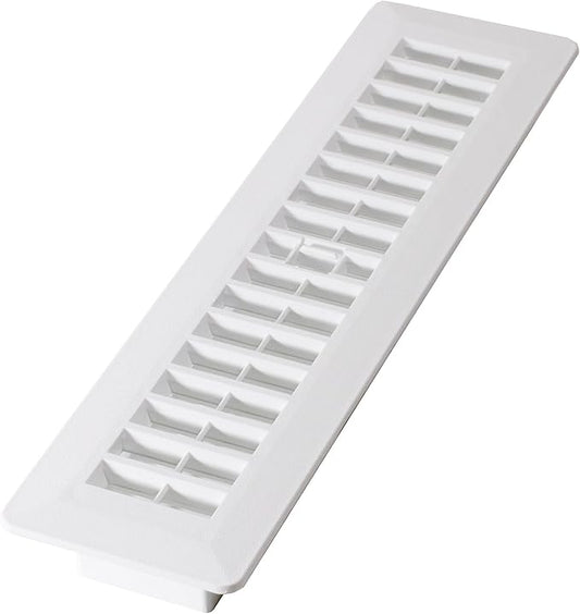 Decor Grates PL212-WH 2-Inch by 12-Inch Plastic Floor Register by DecorGrates