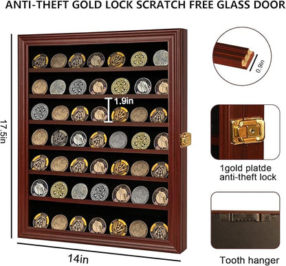 Jinchuan Military Challenge Coin Display Case Lockable Cabinet Rack Holder - Image 2