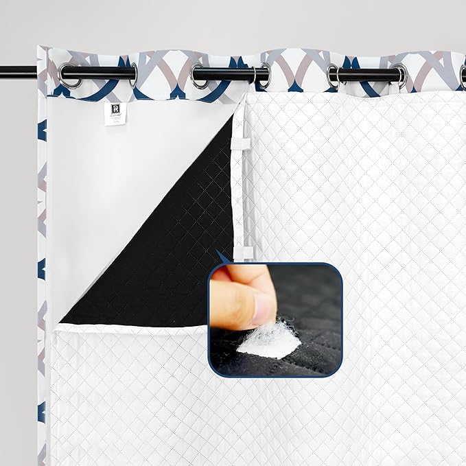 DriftAway Soundproof Thermal Insulated Quilted Curtain Liners by DriftAway