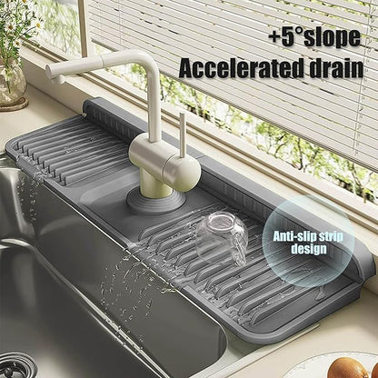 STARGAZ Silicone Faucet Mat for Kitchen Sink, Faucet Draining Mat, Sink Back - Image 4