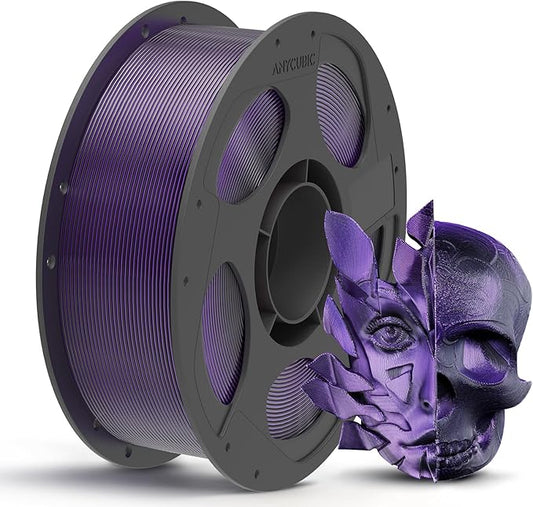 ANYCUBIC Silk Dual Color Pla Filament, 2-in-1 Chrome Coextrusion Color Change by ANYCUBIC