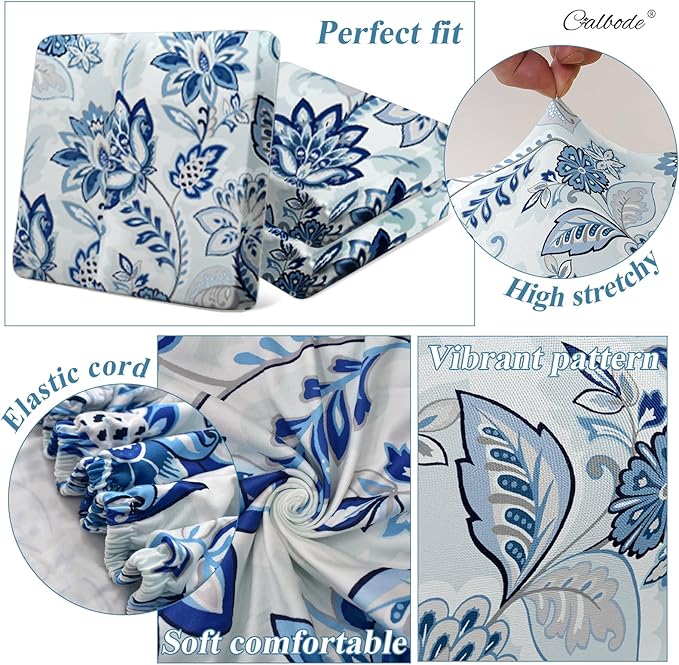 8pcs Floral Printed Stretchy Sofa Cushion Covers - Image 4
