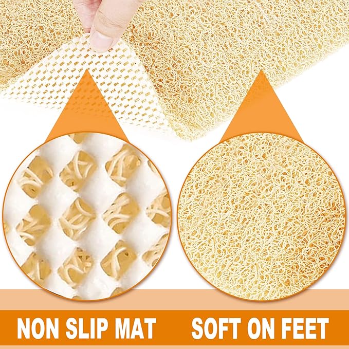 Shower Mats Non Slip for Elderly, 24x47’’Extra Lager Loofah Bath Mats for Shower - Image 4