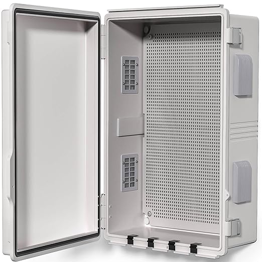 Electrical Junction Box, Ventilated Design, Cable Grommets, Indoor/Outdoor Use by ANIMACYN