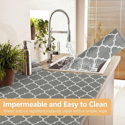 Drawer Shelf Liner Non Adhesive, Slip Resistant Easy to Clean Protect Kitchen - Image 7