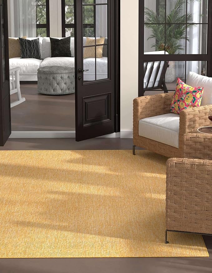Unique Loom Collection Casual Transitional Solid Heathered Indoor/Outdoor - Image 3