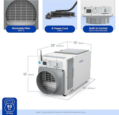 AprilAire E080W Smart Wi-Fi Whole-House Dehumidifier, 80-Pint ENERGY STAR - Image 13