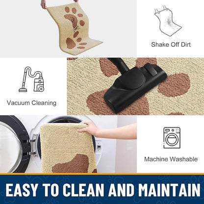 Smiry Dog Door Mat for Muddy Paws, Absorbs Moisture and Dirt, Low-Profile - Image 8