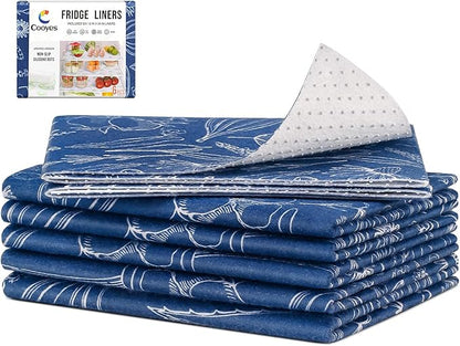 Cooyes 6 Pack Refrigerator Shelf Liners by Cooyes