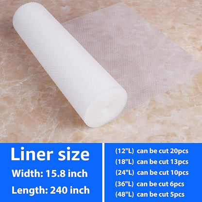 PABUSIOR Clear Cabinet Drawer Liner: Translucent Waterproof Shelf Liners 15.8" - Image 9