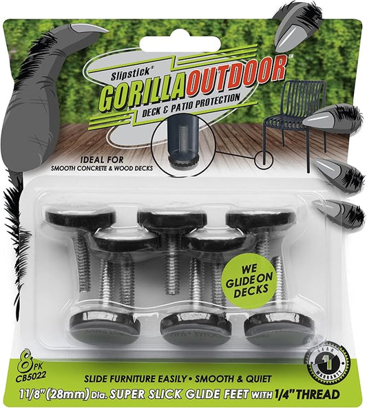 Slipstick Gorilla Outdoor Adjustable Furniture Levelers Weatherproof Screw in by Slipstick