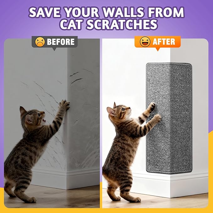 ENONCI​ Corner Cat Scratcher Wall Mounted - Image 3