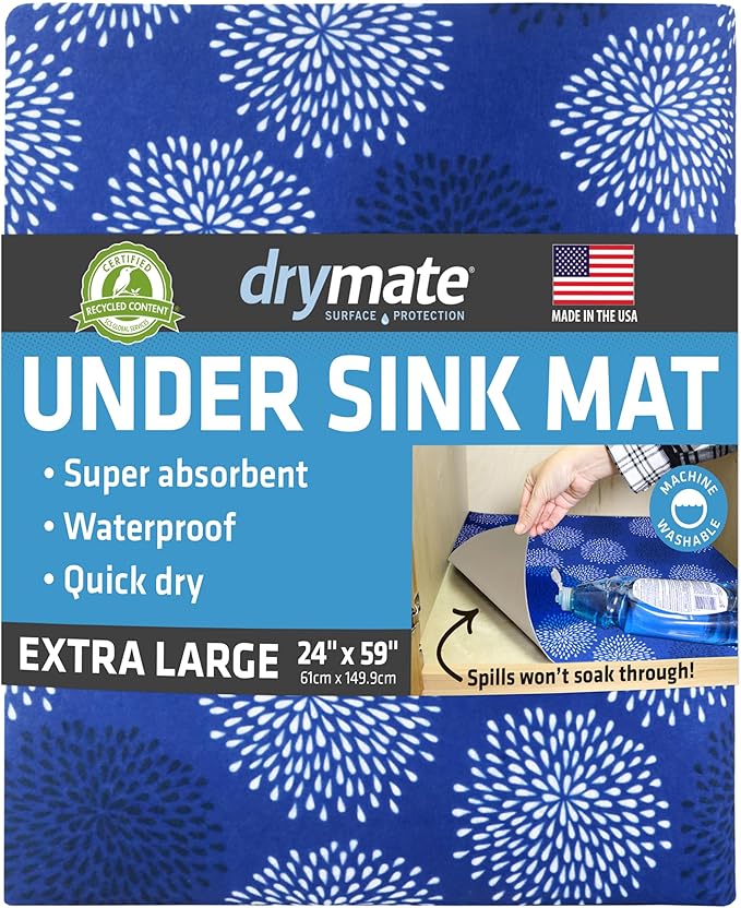 Drymate Premium XL Under Sink Mat, Waterproof Cabinet Protection Mats by Drymate