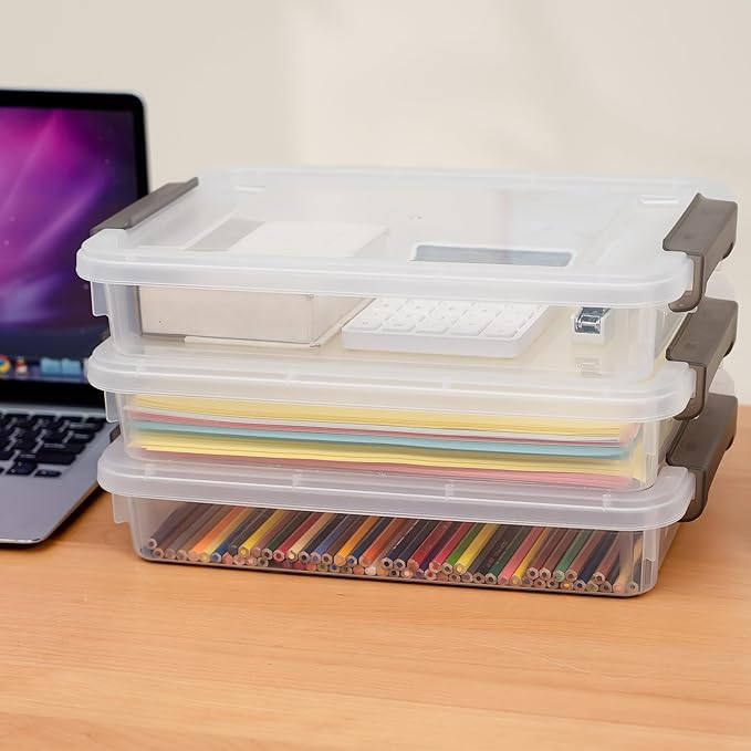 3 PCS Plastic Storage Bins - Image 3