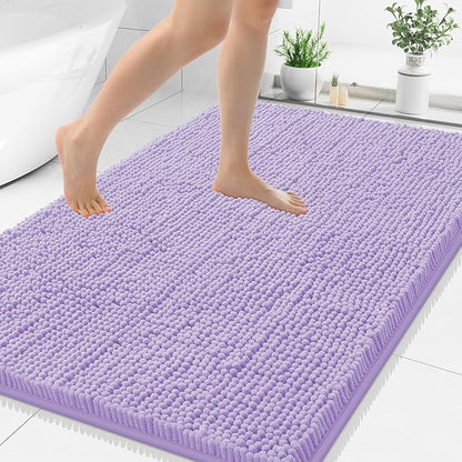 Smiry Luxury Chenille Bathroom Rugs 40x32, Extra Soft and Absorbent Shaggy Bath by Smiry