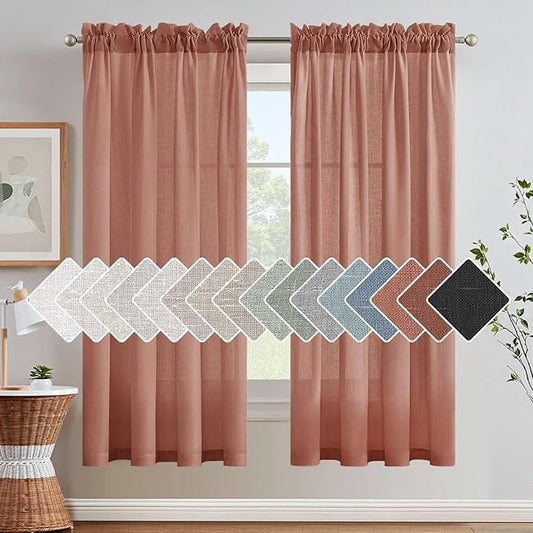H.VERSAILTEX Linen Curtains Elegant Natural Linen Blended Curtains Energy by HVERSAILTEX