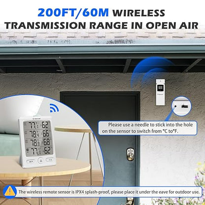 Geevon Indoor Outdoor Thermometer Wireless - Image 7