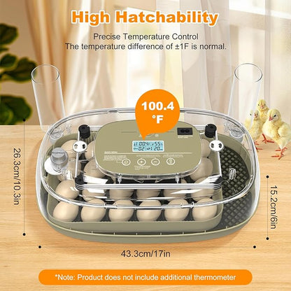 24 Egg Incubators for Hatching, Automatic Egg Turning and Temperature Control - Image 6