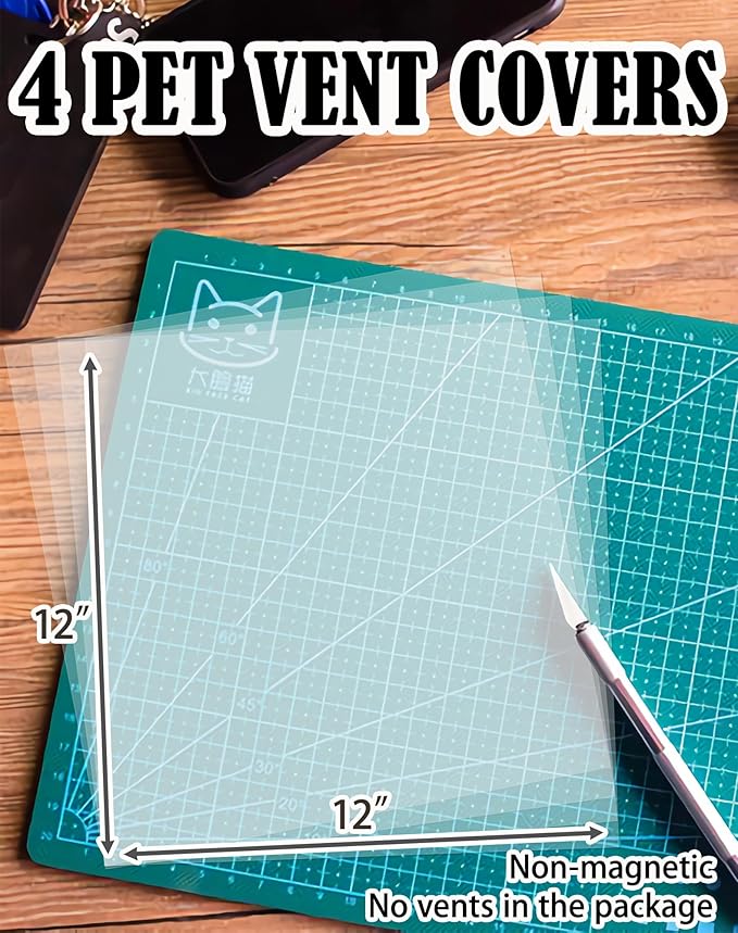 4 Pack PET Vent Covers with Nano Adhesive, Ceiling Vents and Air Registers - Image 2
