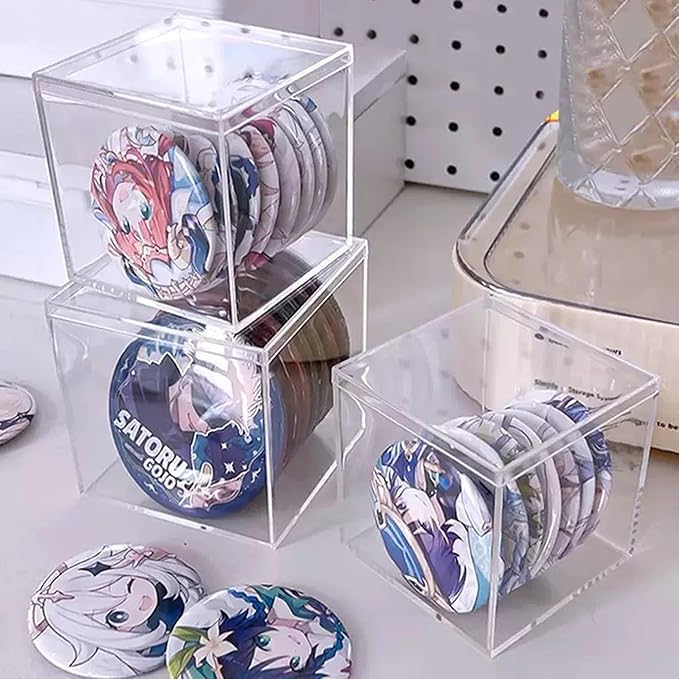 Acrylic Box with Lid 2 Pieces 4 * 4 * 4 Inch Clear Square Cube Plastic - Image 5