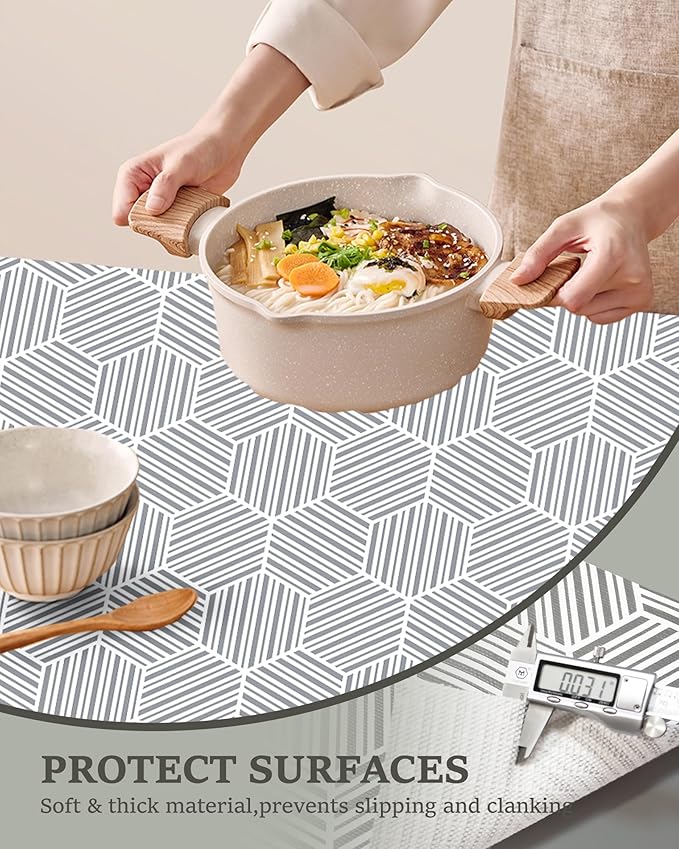 Shelf Liner Drawer Liner for Kitchen Cabinet Non-Adhesive Cabinet Liners - Image 2