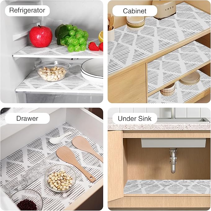 Drawer and Shelf Liner for Kitchen Cabinet, Non-Adhesive Cabinet Liner 18in x - Image 8
